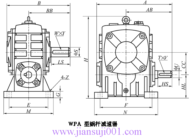 WP、WD型蝸桿減速機(jī)